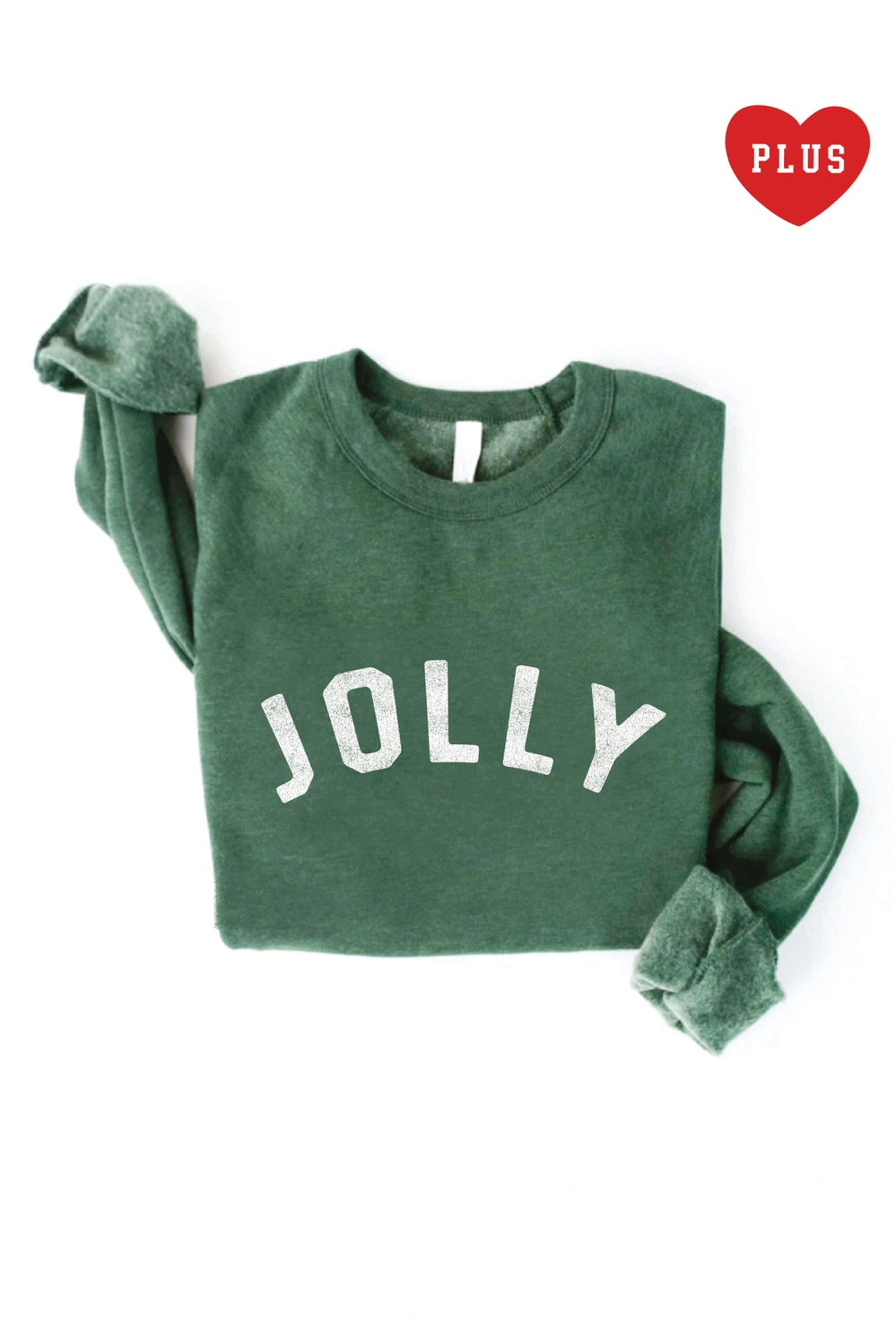 Jolly Women's Graphic Fleece Sweatshirt, Heather Forest