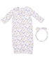 Kimono Gown & Headband Set, Floral Deer