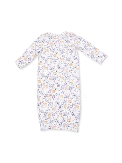 Kimono Gown & Headband Set, Floral Deer