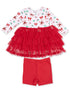 Twirly Tutu Dress & Cartwheel Short, Bows & Candy Canes