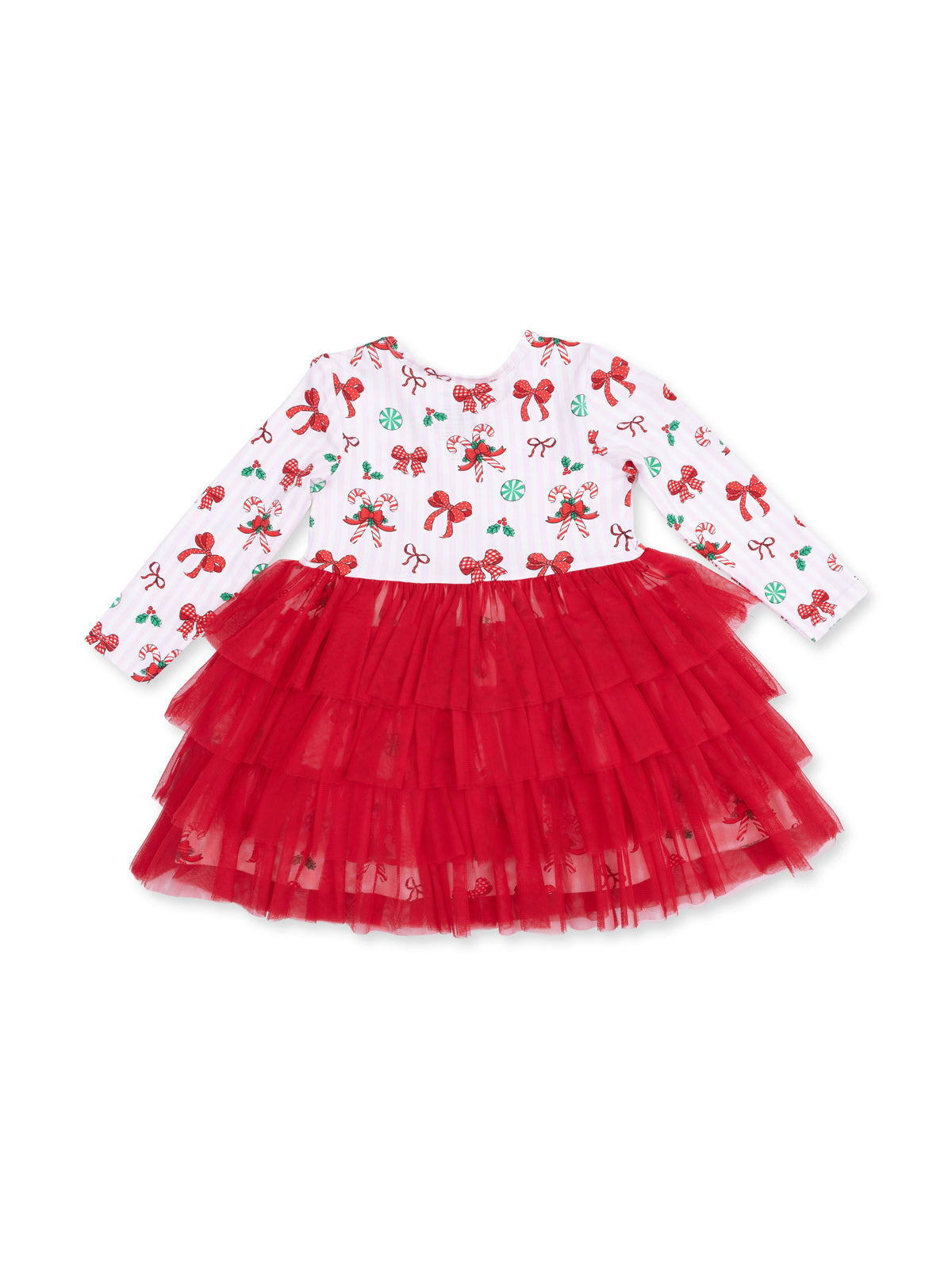 Twirly Tutu Dress & Cartwheel Short, Bows & Candy Canes