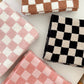 Phufy® Bliss Checkerboard Blanket, Strawberry/Carnation
