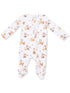 2-Way Zip Footie, Woodland Animals with Pumpkins