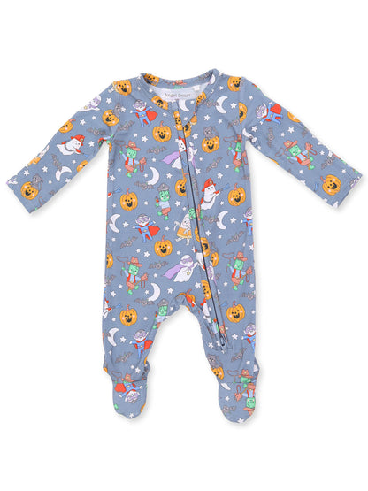 2-Way Zip Footie, Halloween Monster Dress Up Blue