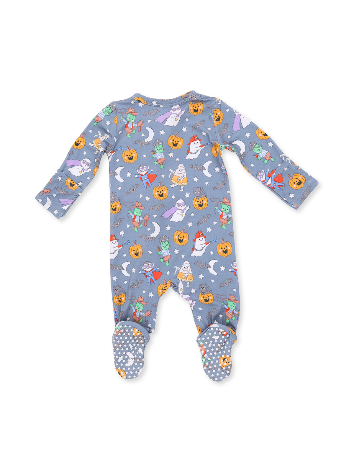2-Way Zip Footie, Halloween Monster Dress Up Blue