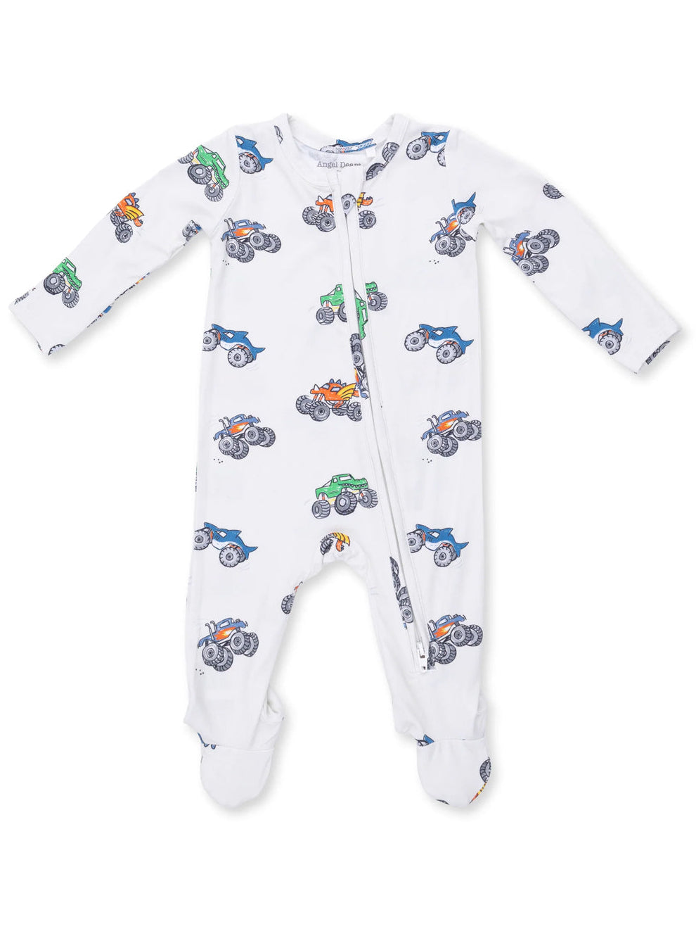 2-Way Zip Footie, Monster Trucks