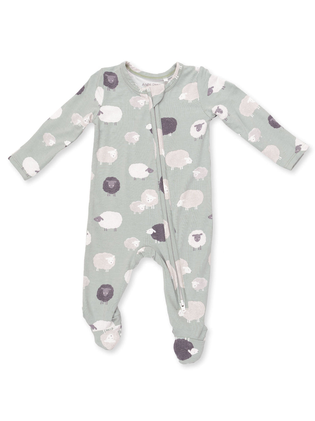 2-Way Zip Footie, Black Sheep