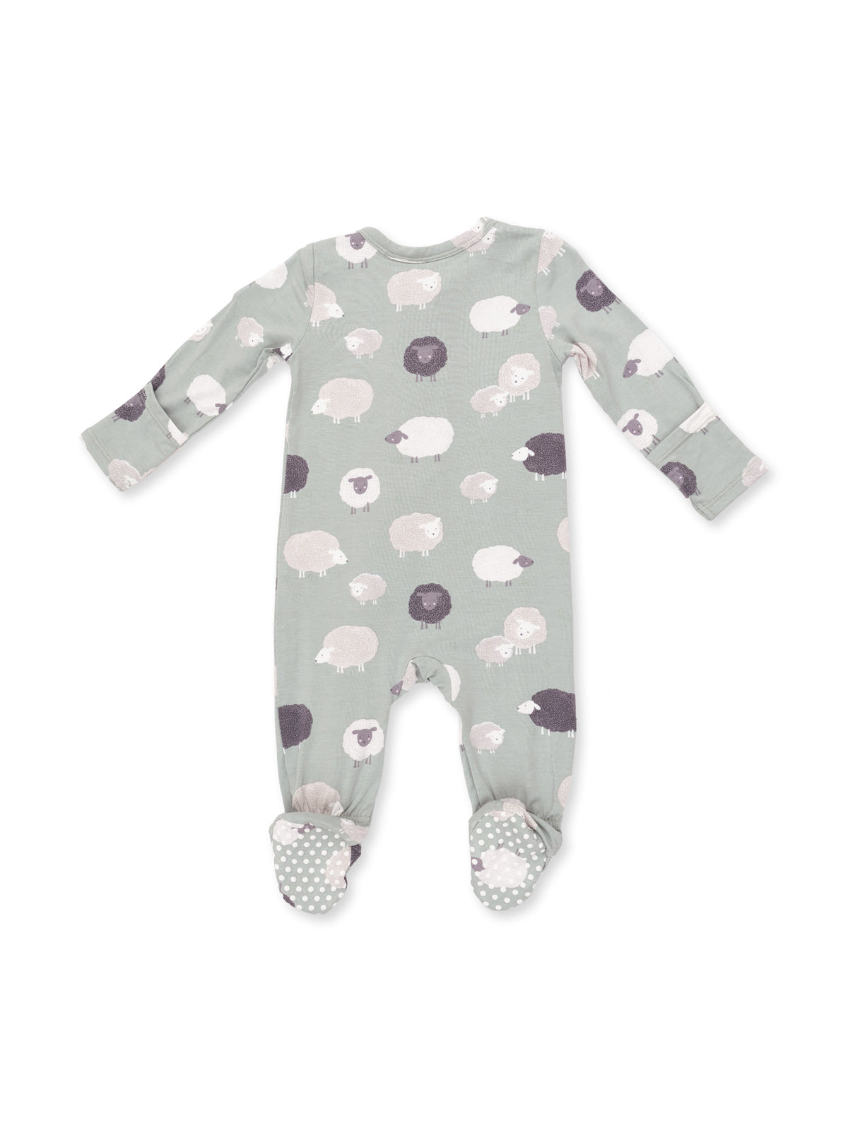 2-Way Zip Footie, Black Sheep