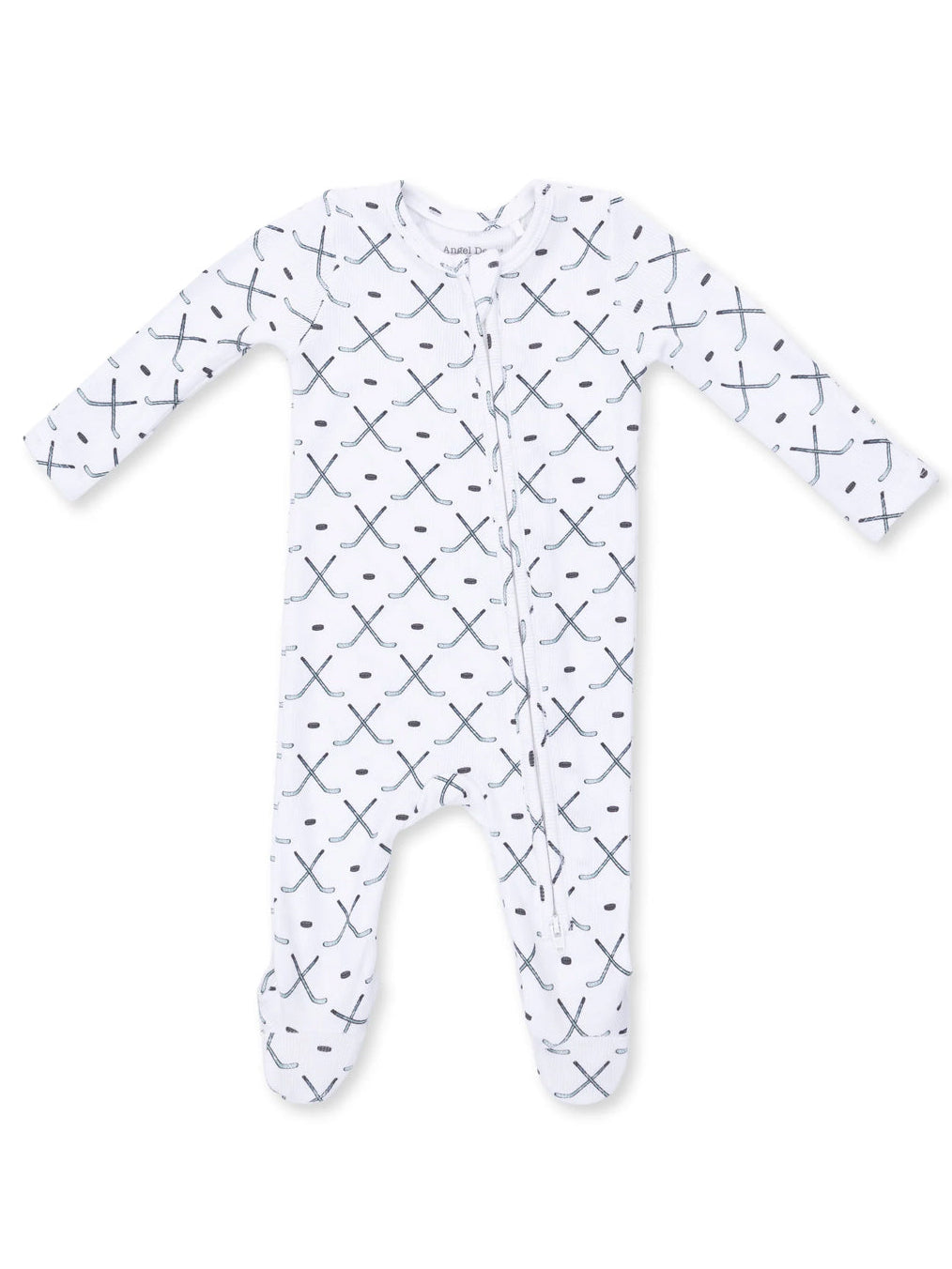 Ribbed 2-Way Zip Footie, Simple Hockey