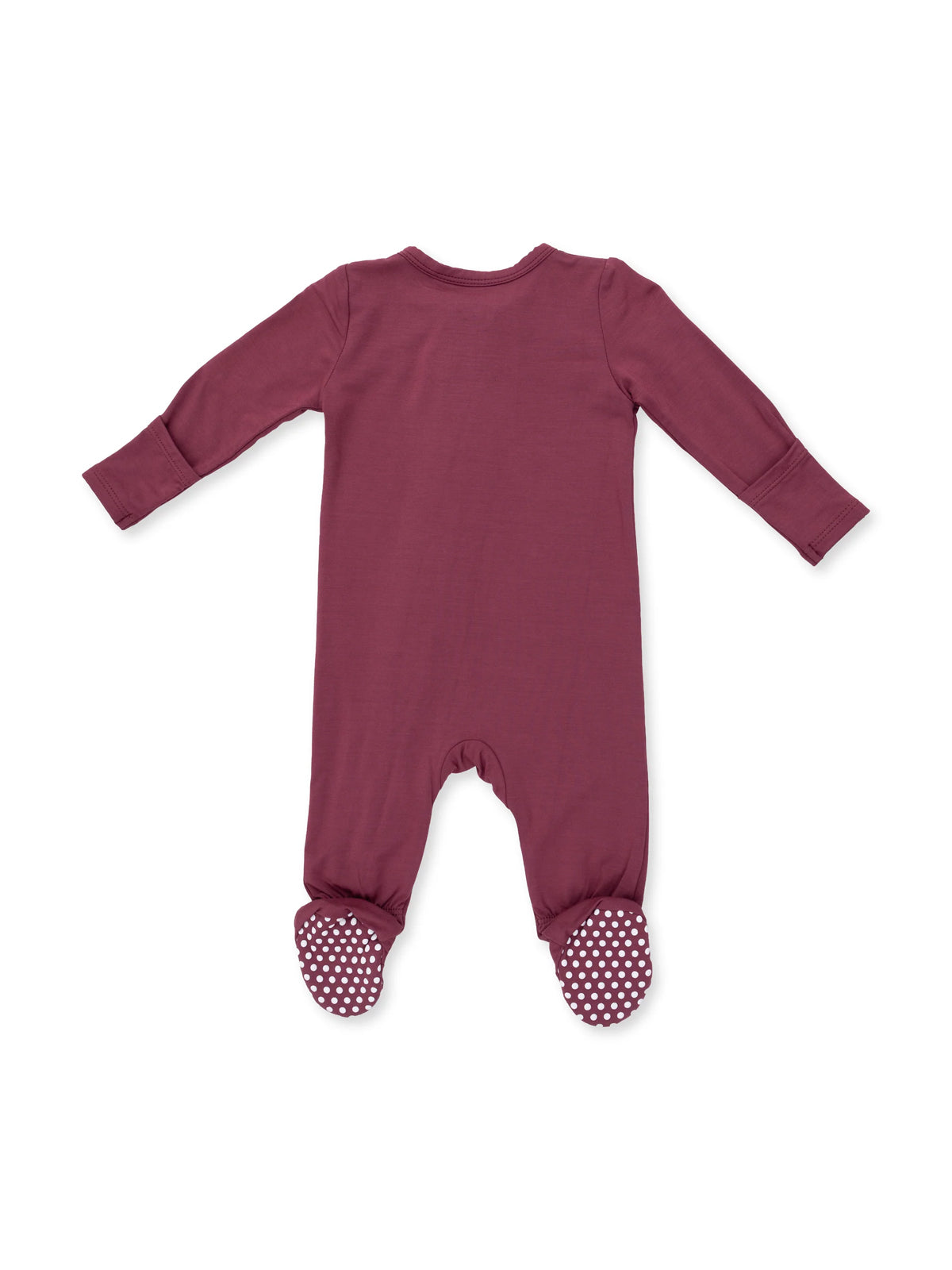 2-Way Zip Footie, Oxblood Red
