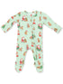 2-Way Zip Footie, Vintage Reindeer & Santa Uni