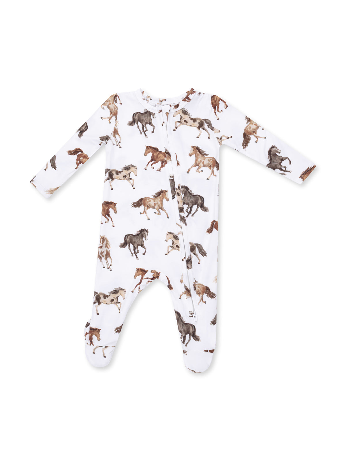 2-Way Zip Footie, Wild Horses