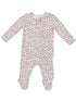 2-Way Zip Ruffle Footie, Hazel Floral