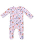 2-Way Zip Ruffle Footie, Halloween Monster Dress Up Pink