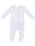 Ribbed 2-Way Ruffle Zip Footie, Simple Hockey Pink