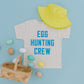 Kids Easter Graphic Tee, Egg Hunting Crew Natural/Blue