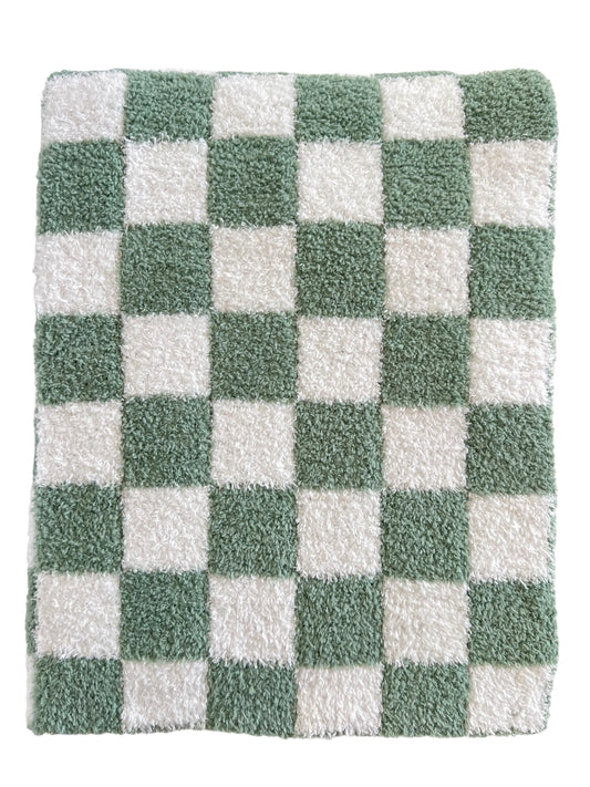 Phufy® Bliss Checkerboard Blanket, Sage