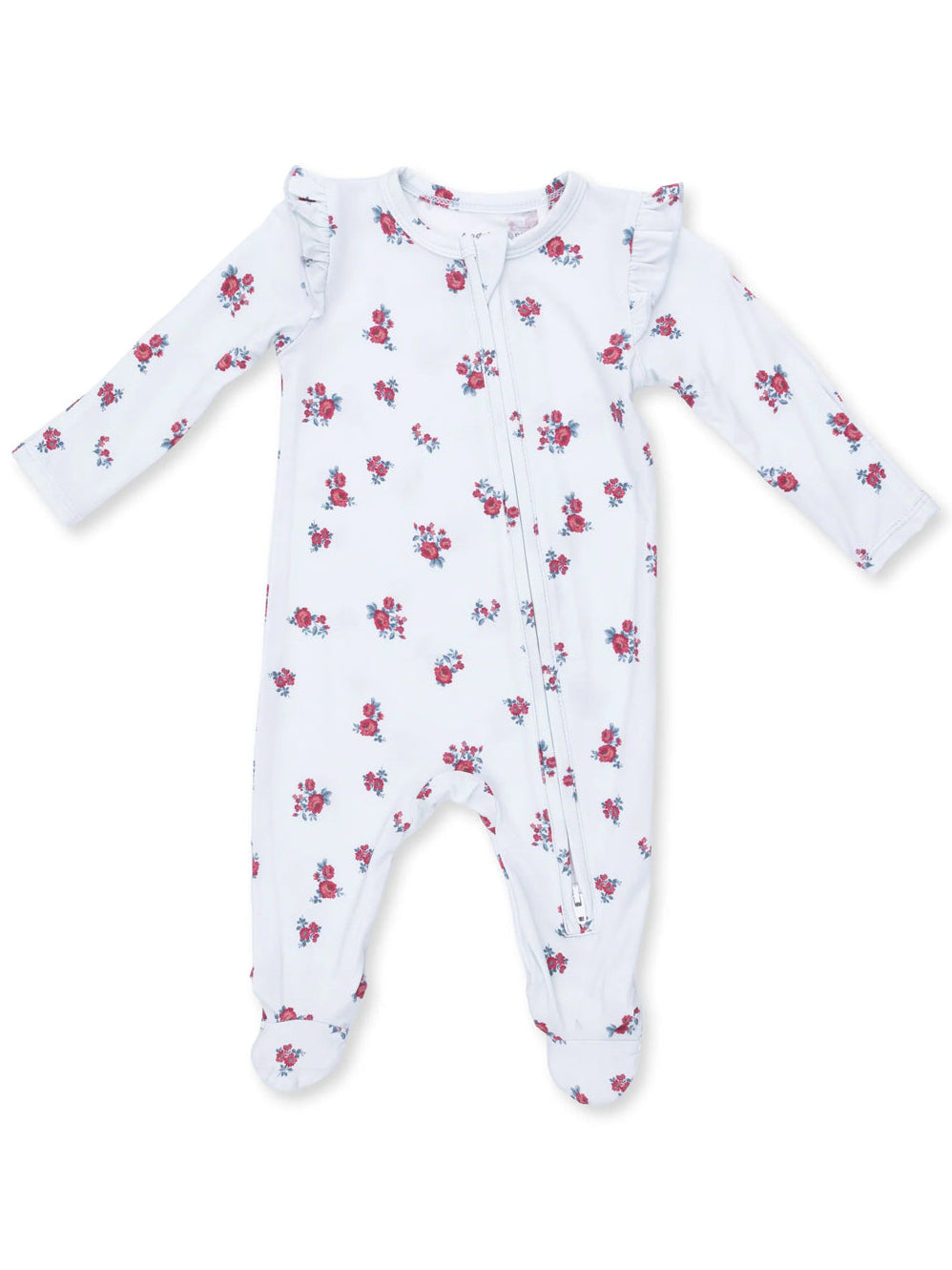 Ruffle Sleeve 2-Way Zip Footie, Alyssa Floral