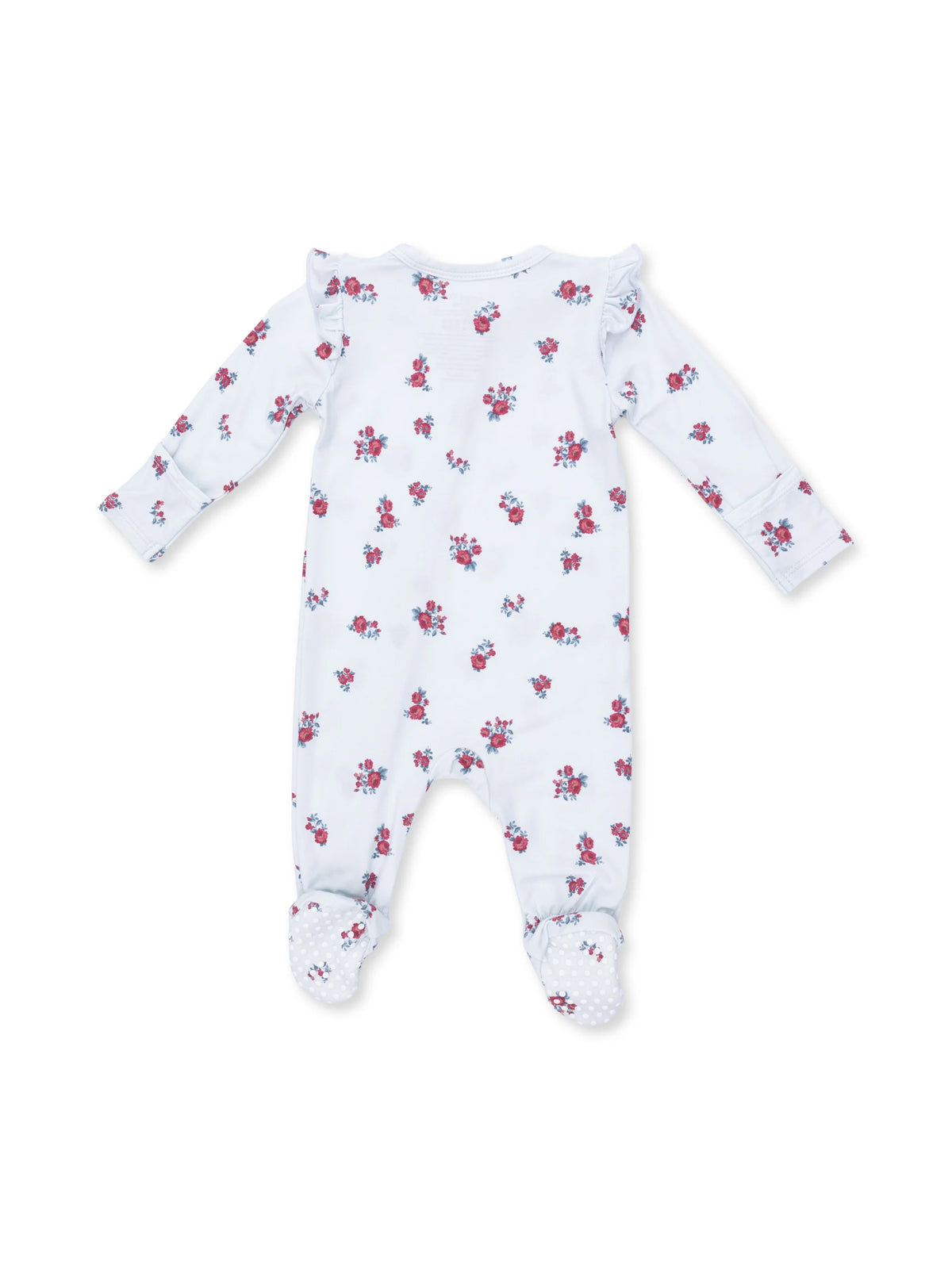 Ruffle Sleeve 2-Way Zip Footie, Alyssa Floral