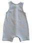 Dusty Blue Stripe / Organic Ribbed Bay Shortie