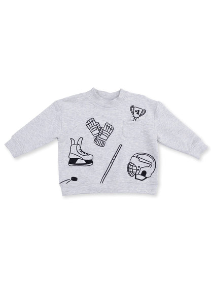 Drop Sleeve Sweatshirt, Hockey