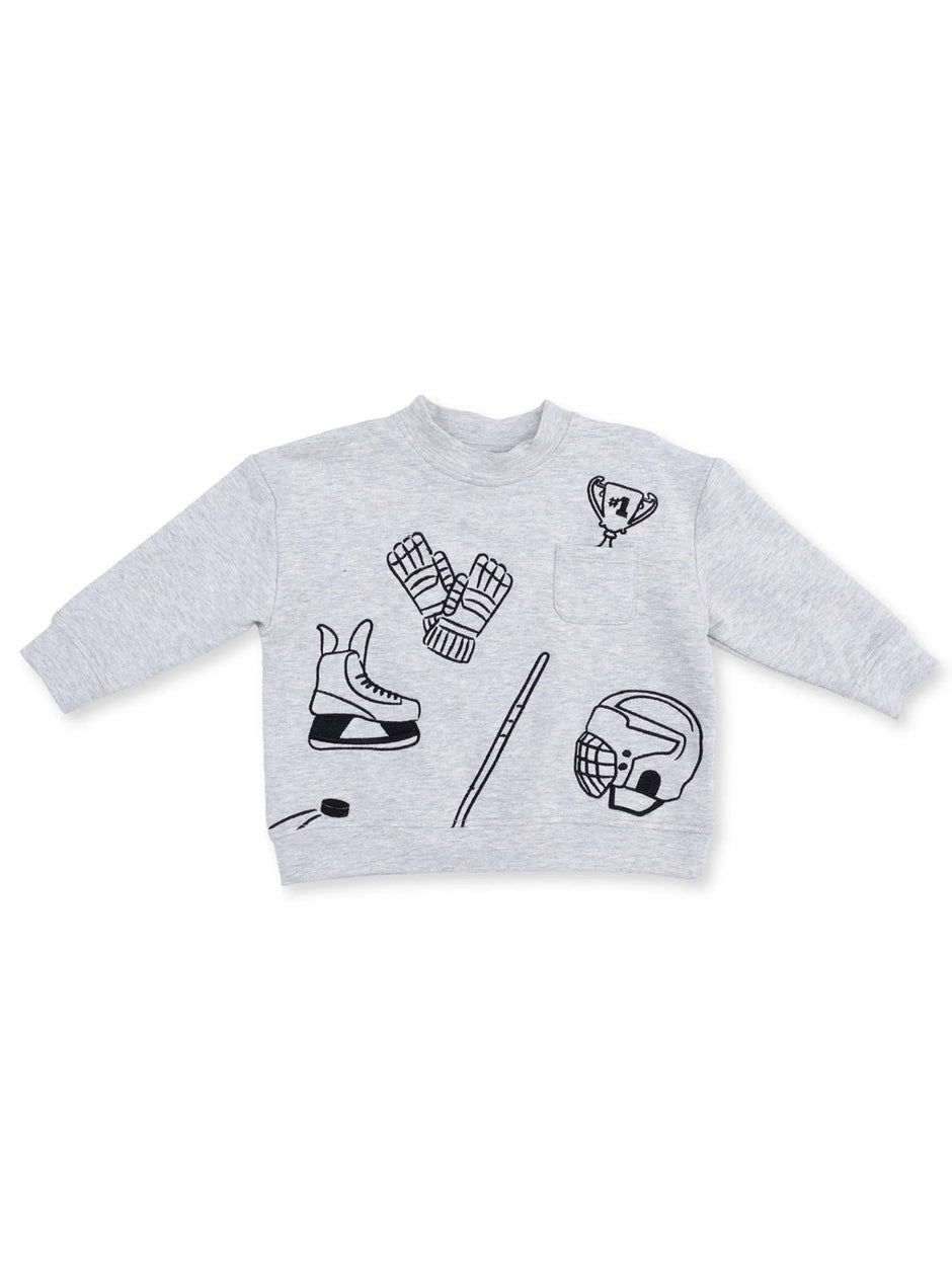 Drop Sleeve Sweatshirt, Hockey