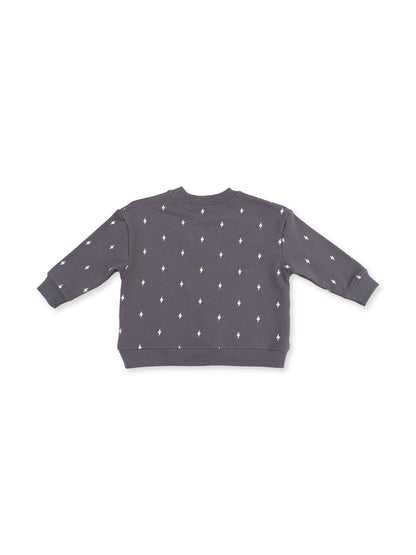 Drop Sleeve Sweatshirt, Lightning Bolt