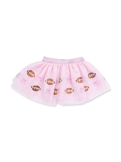 Tutu Skirt with Bike Shorts, Football Pink