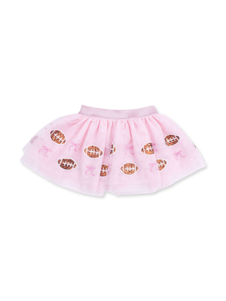 Tutu Skirt with Bike Shorts, Football Pink