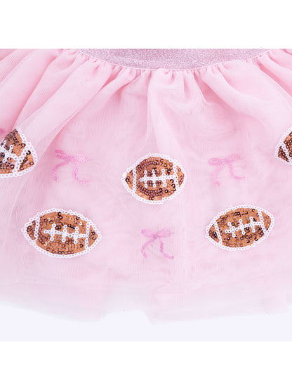 Tutu Skirt with Bike Shorts, Football Pink