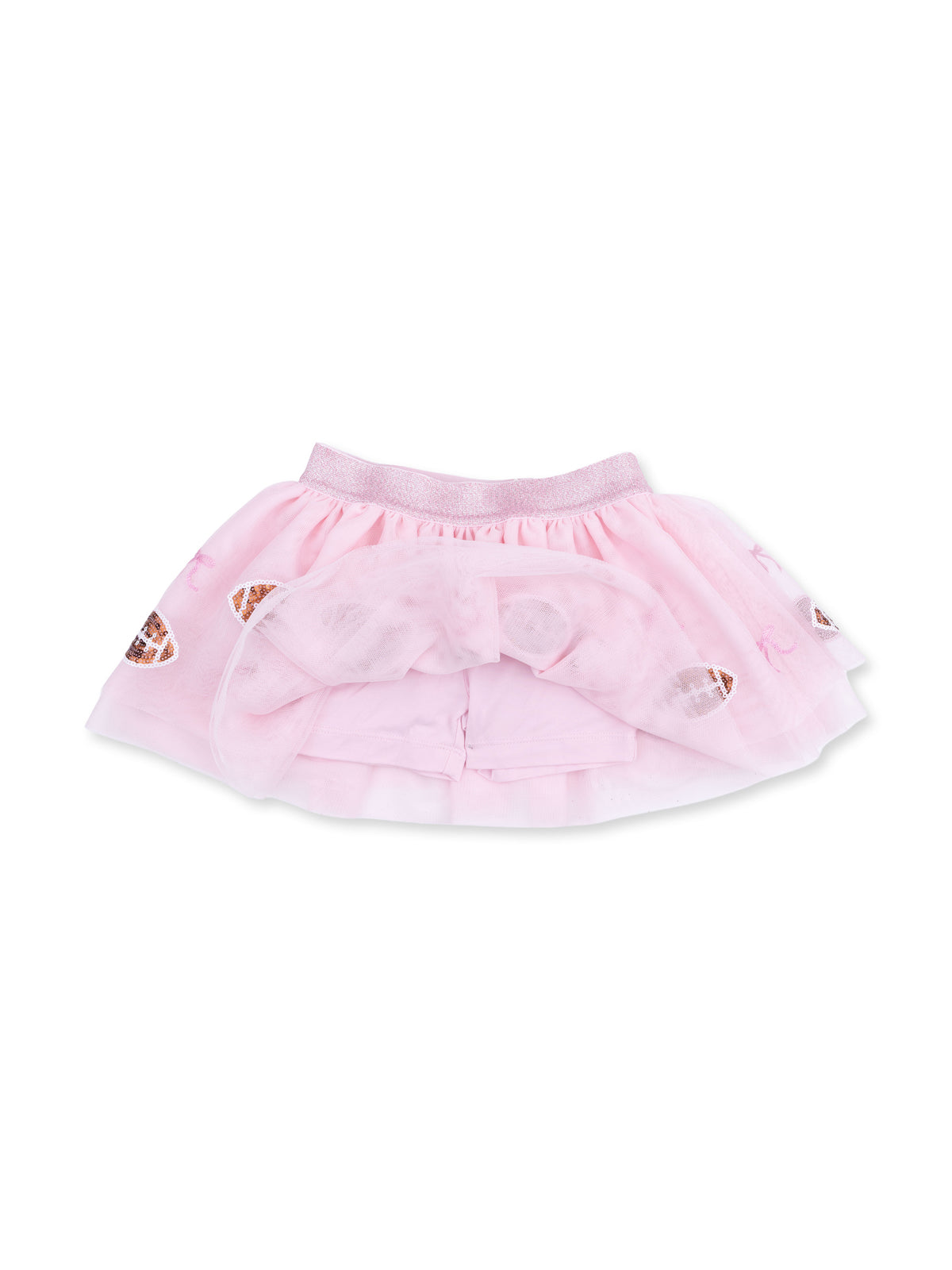 Tutu Skirt with Bike Shorts, Football Pink