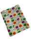 Organic Cotton Waffle Swaddle Blanket, Candy Skulls Green