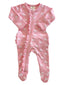 Blush Rainbow / Organic Frill Zip Footie