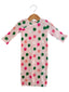 Organic Waffle Gown, Pink Clover