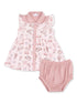 Western Pearl Snap Dress & Bloomer, Cowgirl Boots & Bows