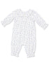 Smocked Long Sleeve Romper, Rose Briar