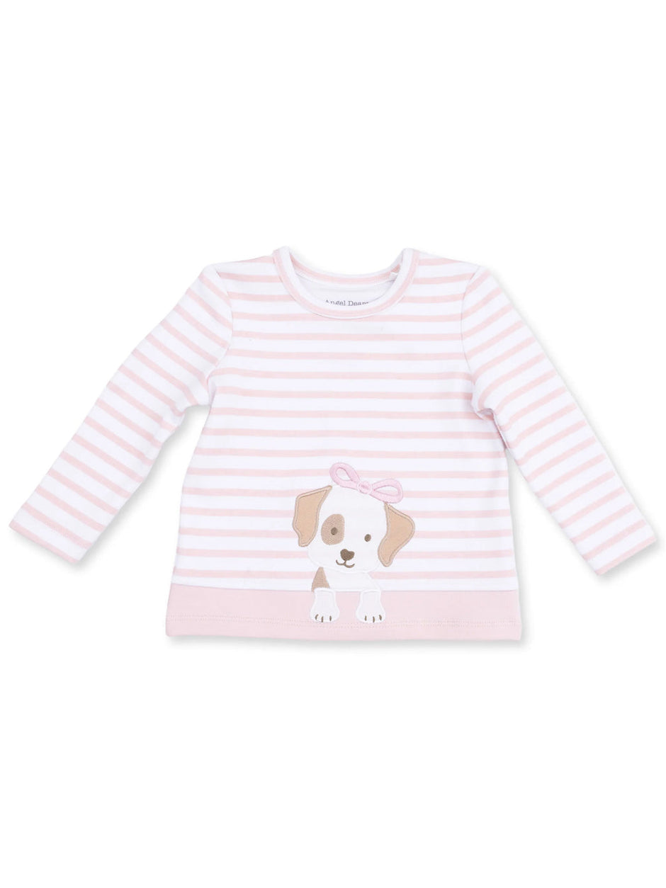 Long Sleeve Shirt, Stripe Puppy