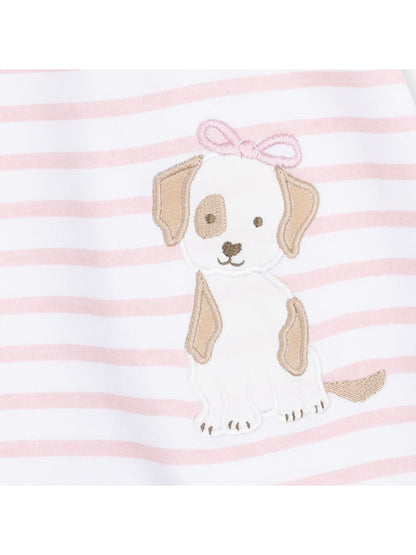 Ruffle Dress and Bloomer, Stripe Puppy