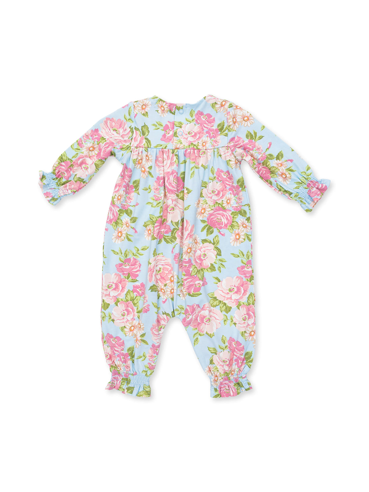 Smocked Long Sleeve Romper, Angeline Floral