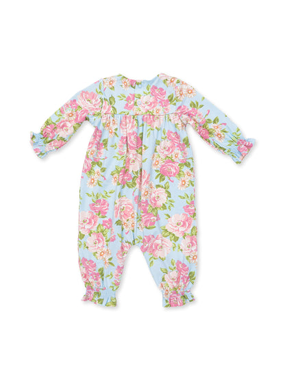 Smocked Long Sleeve Romper, Angeline Floral