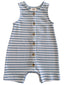 Dusty Blue Stripe / Organic Ribbed Bay Shortie