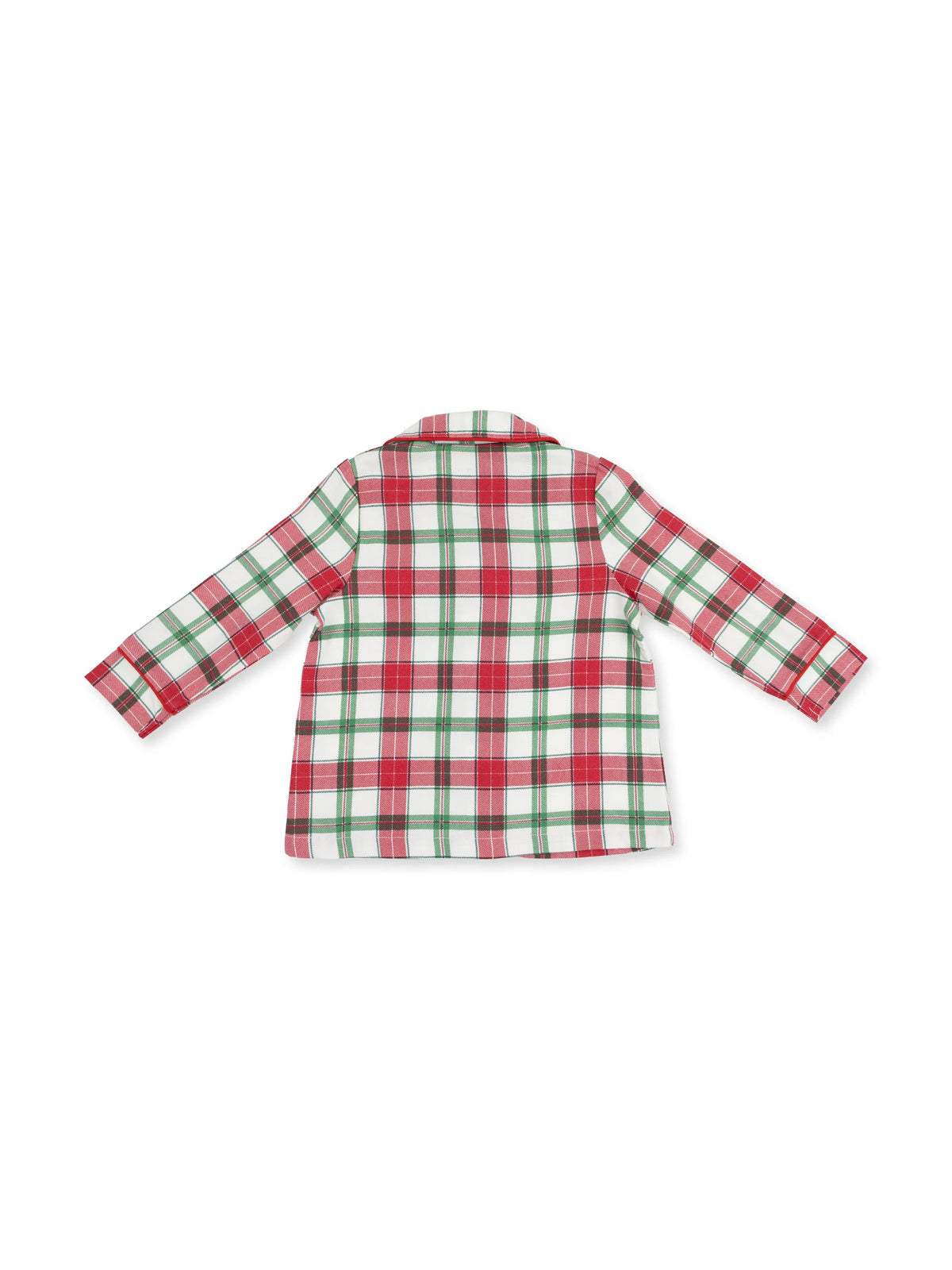 Brushed Twill Kids Long Sleeve Coat Style with Pant, Holiday Plaid