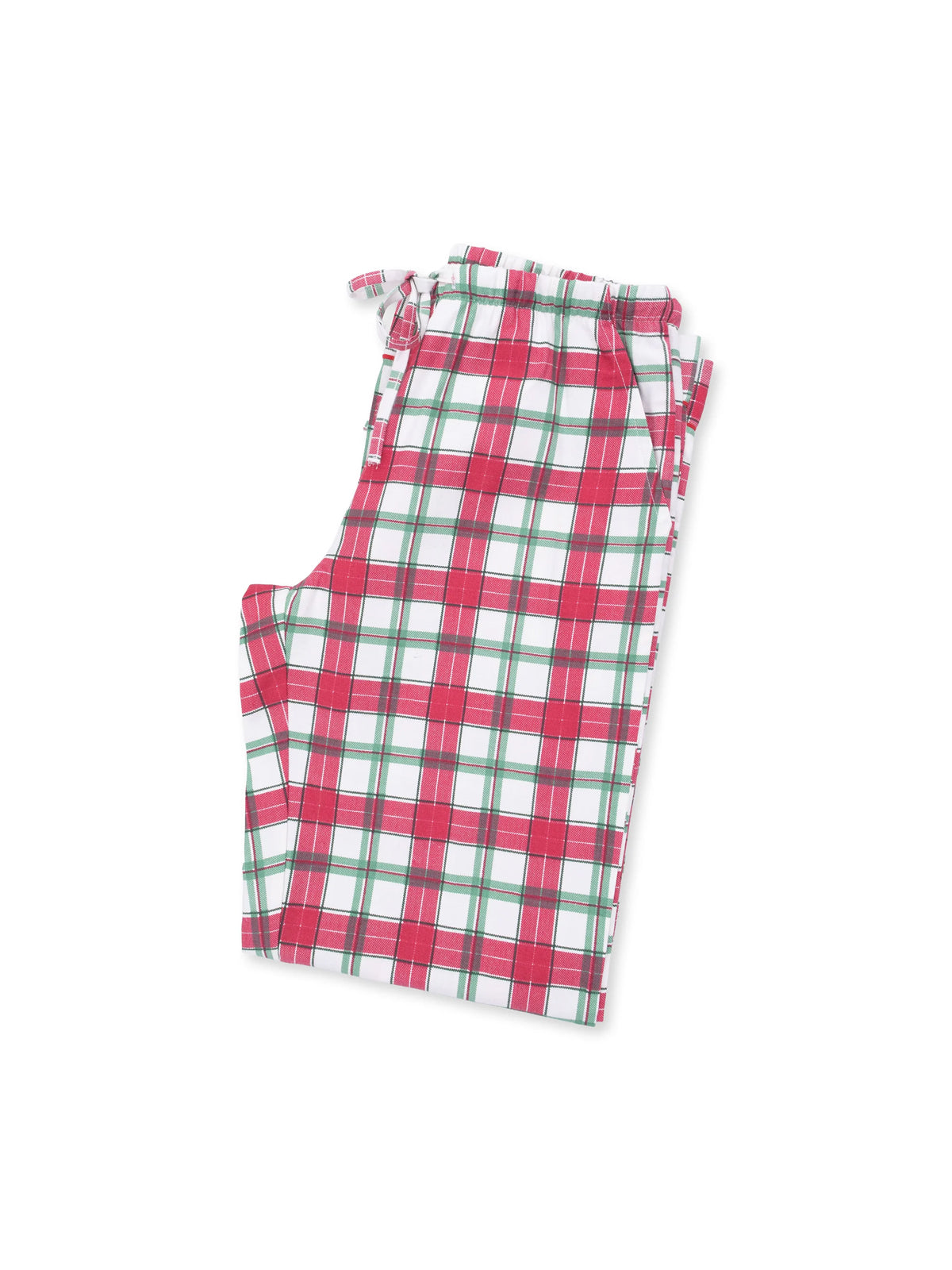 Brushed Twill Adult Coat Style Lounge Set with Pockets, Holiday Plaid