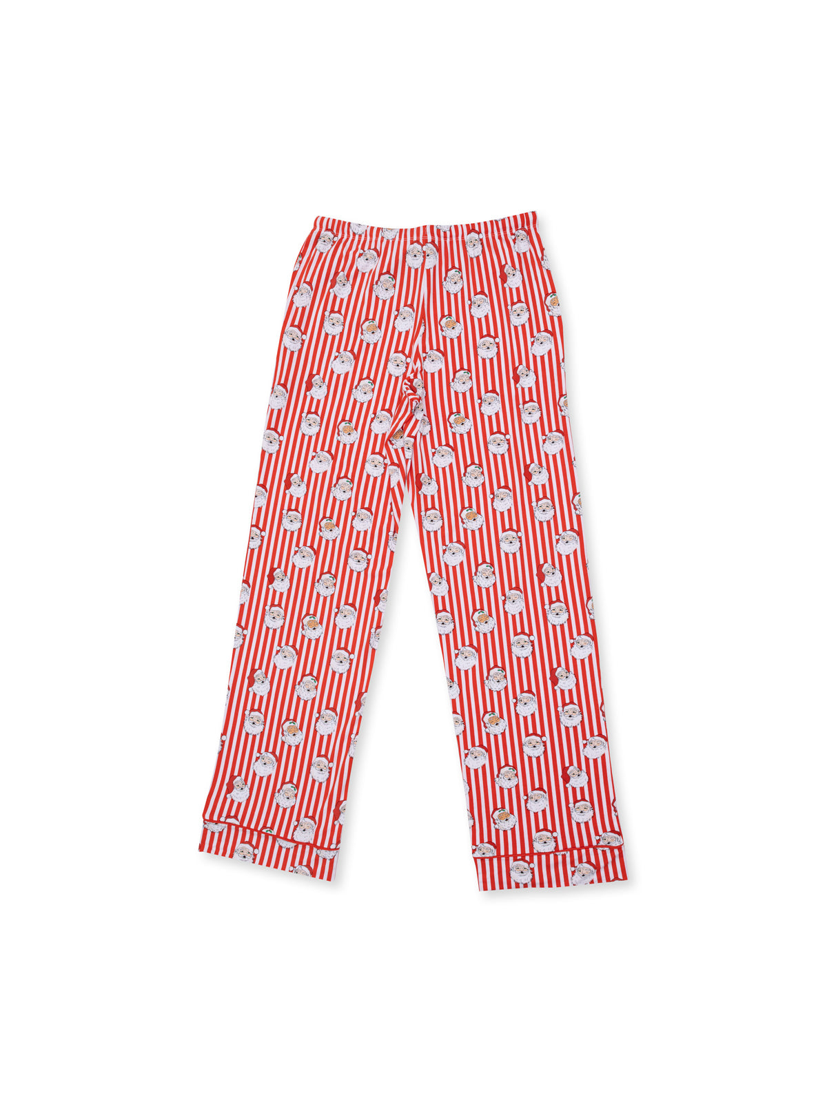 Red and white striped pants featuring a playful popcorn print design. Perfect for movie nights and comfort wear.