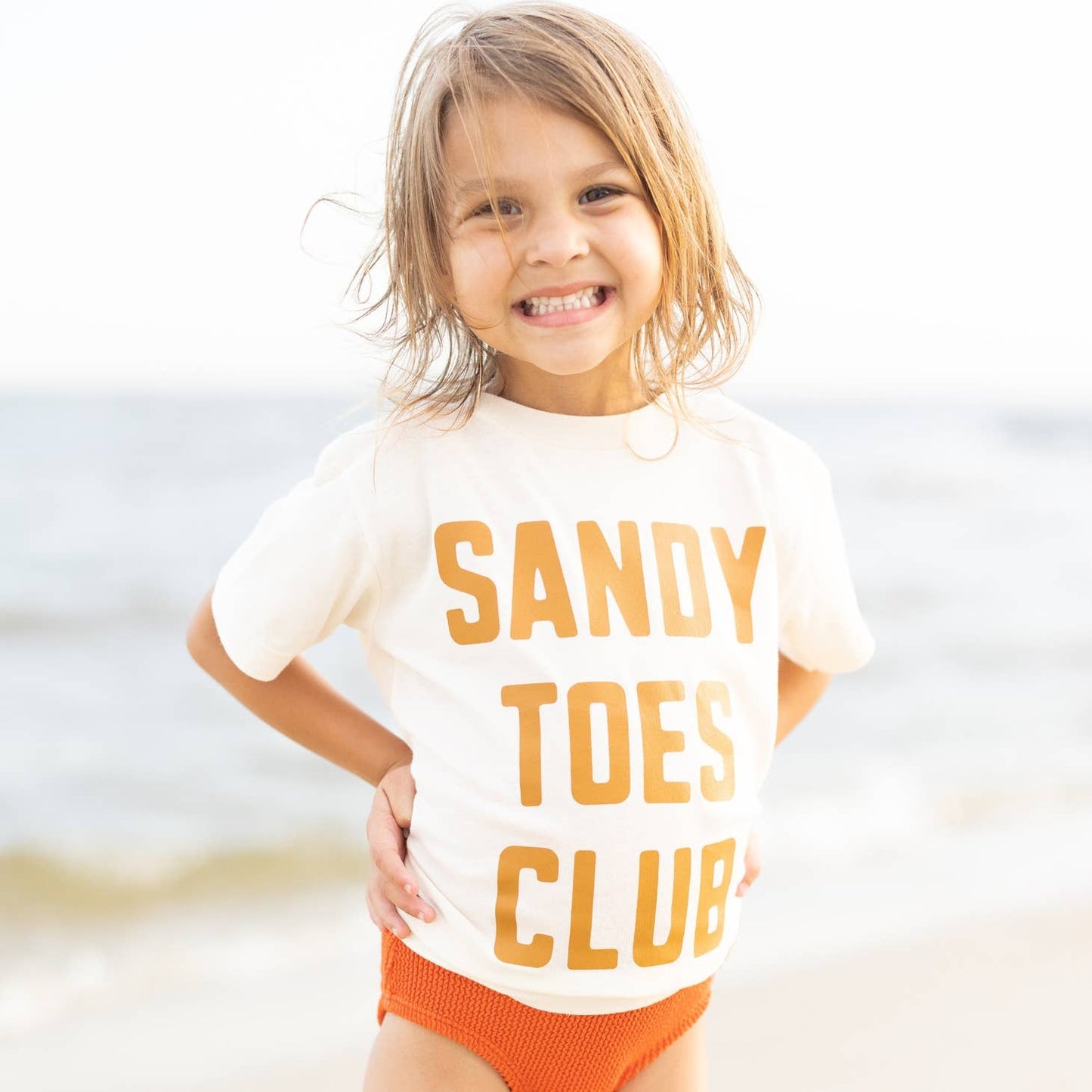 Kid's Graphic Short Sleeve Tee, Sandy Toes Club