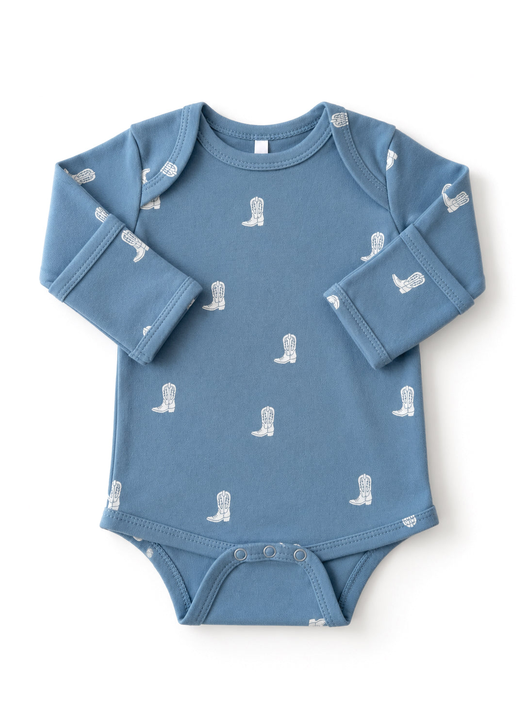 Cowboy Boots / Organic Cotton Long Sleeve Bodysuit