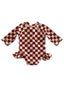 Stracciatella Checkerboard / Skipper Rashguard Swimsuit / UPF 50+