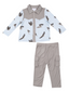 Cowboy Button Down Shirt & Pant Set, Bald Eagles