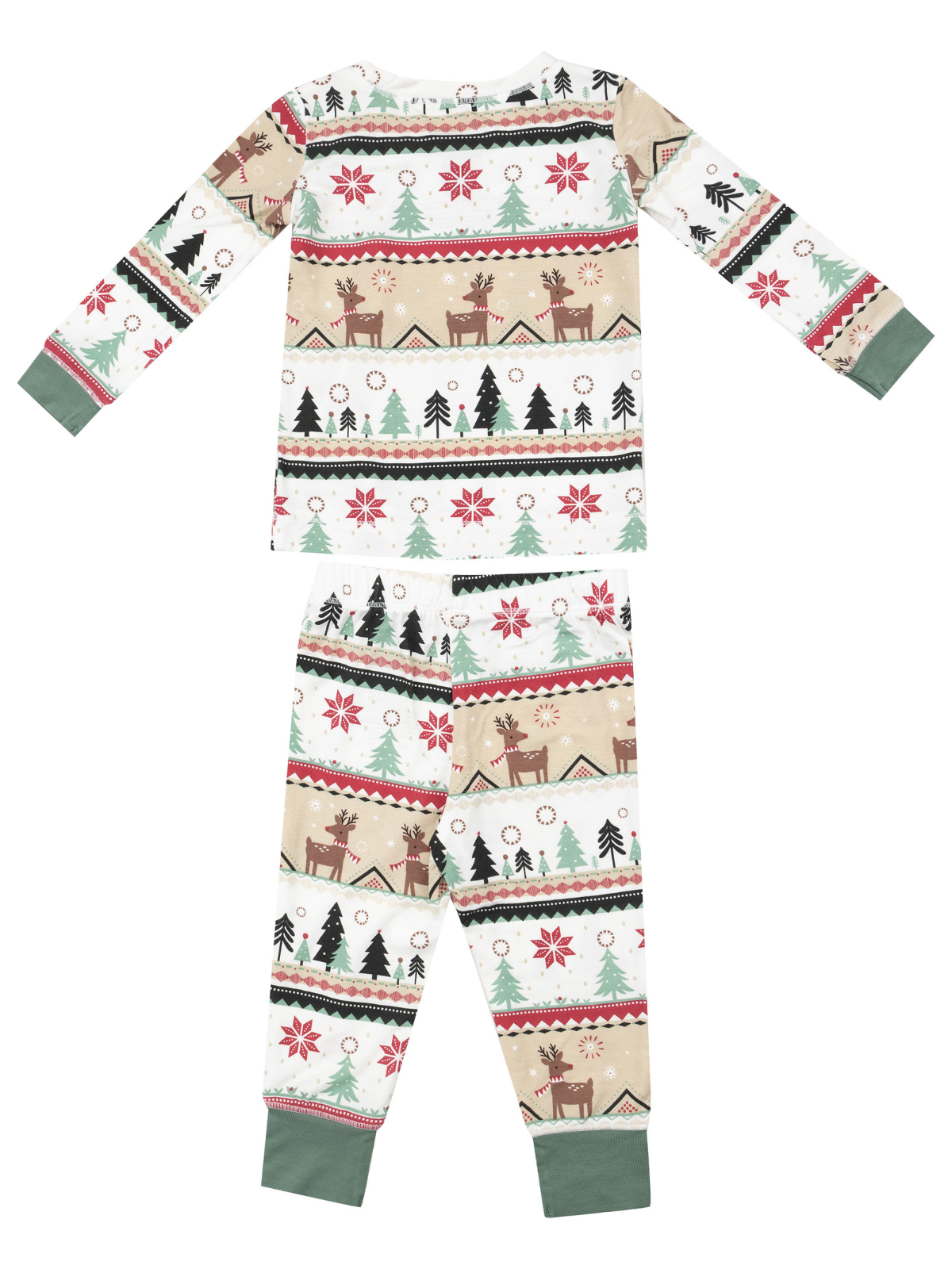 Long Sleeve Loungewear Set Reindeer Fair Isle SpearmintLOVE
