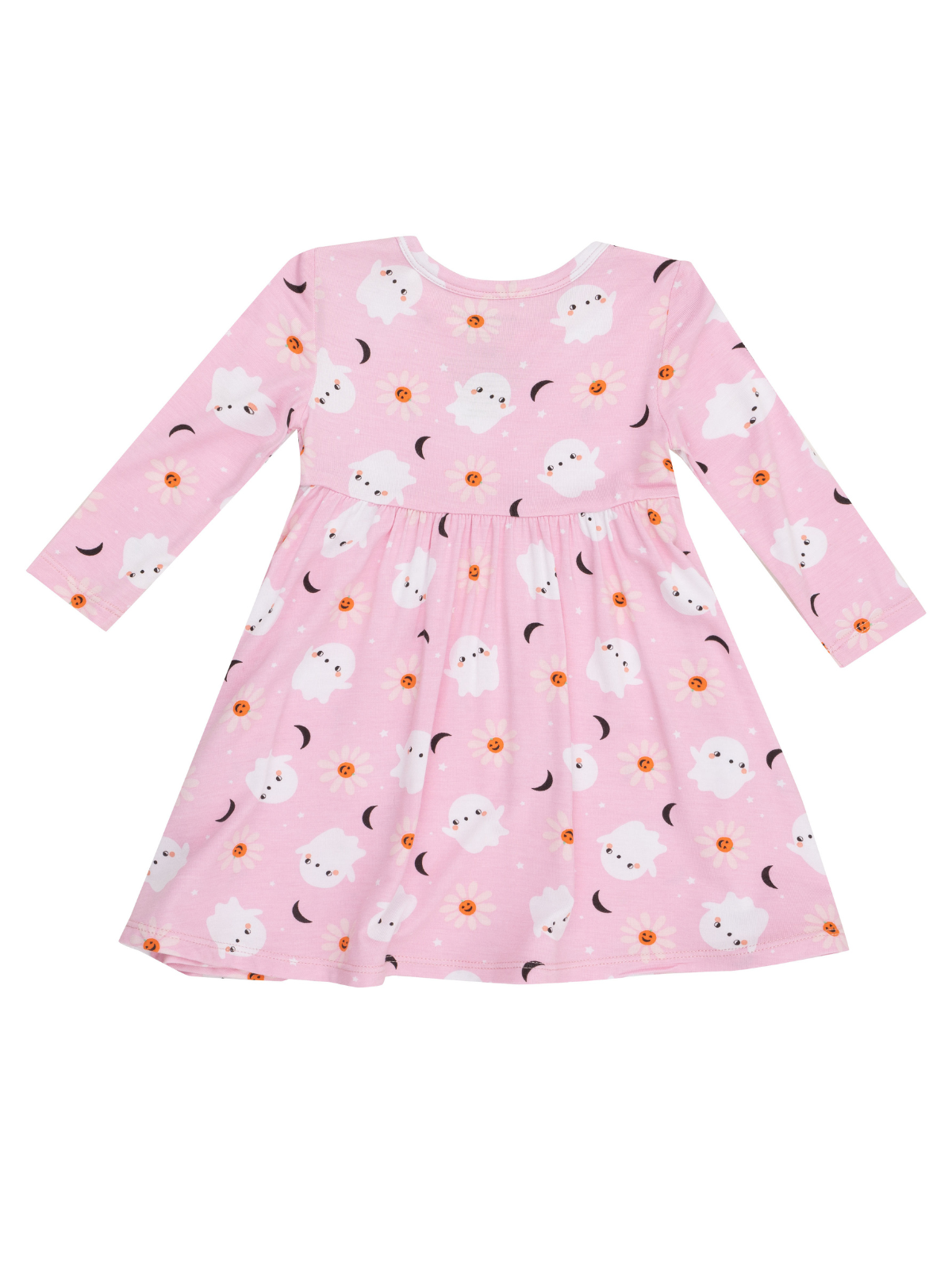 Long Sleeve Twirly Dress Spooky Ghost SpearmintLOVE
